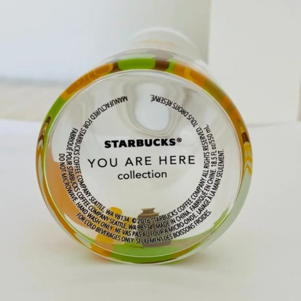 🌟 Starbucks 🌟 'You Are Here' Glass Water Bottle Collection 2015, 'TEXAS'